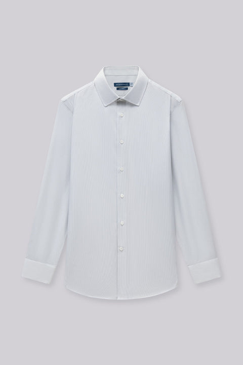 VISDRY™ Twill Dress Shirt | Light Grey Stripes 27229N