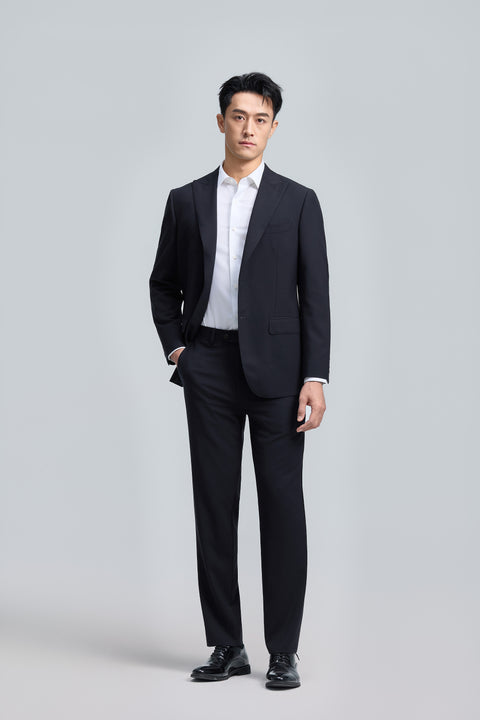 Merino Wool Regular Fit Blazer | Navy NY0000