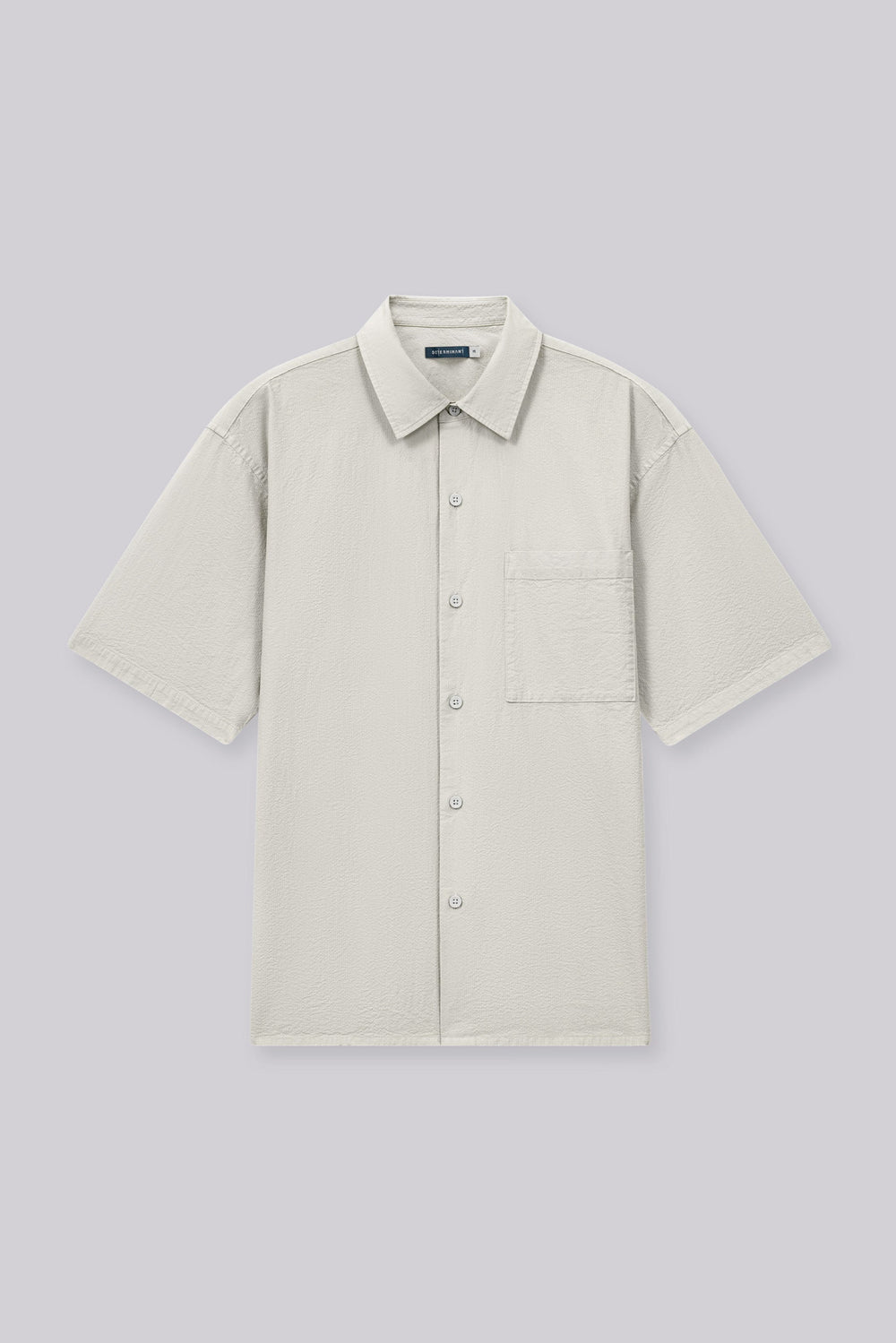 Seersucker Short Sleeve Casual Shirt | Light Taupe 25648N
