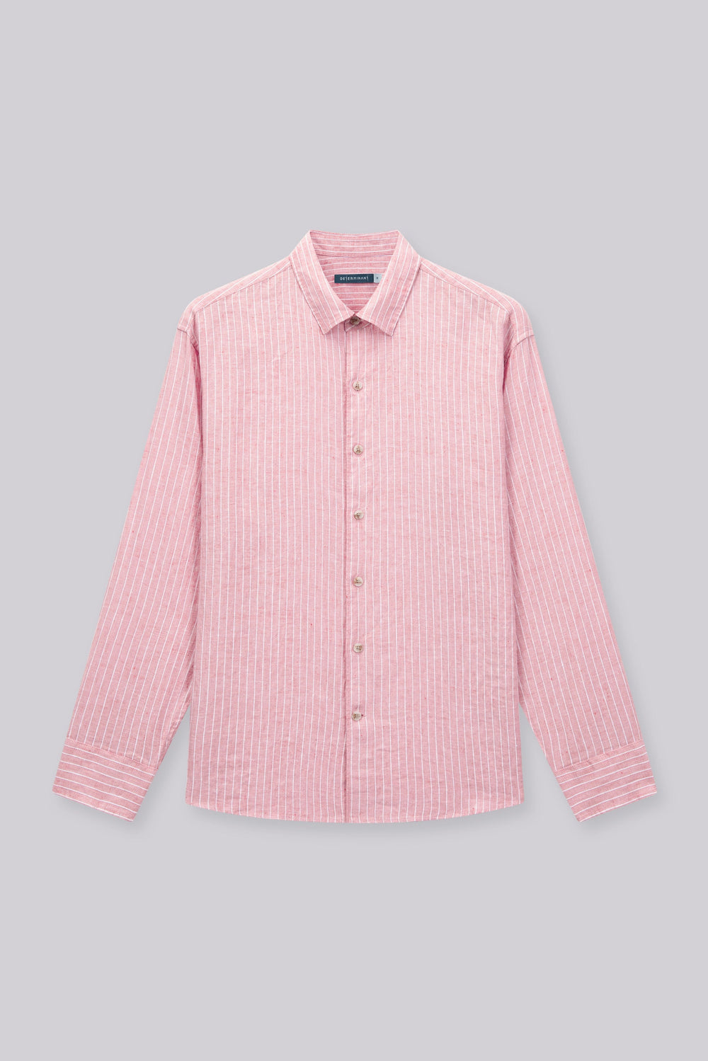 Linen Casual Shirt | Lavender Forest Stripes 25536N