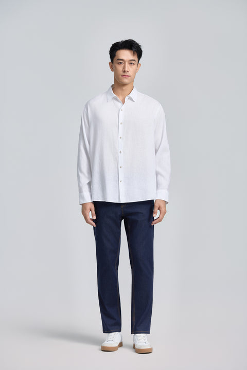 Linen Casual Shirt | White WH001Z