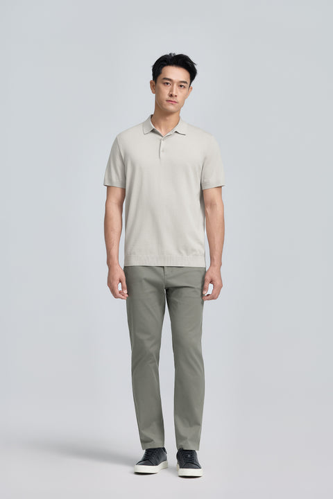 三鈕針織 Polo | 銀灰色 PT1400