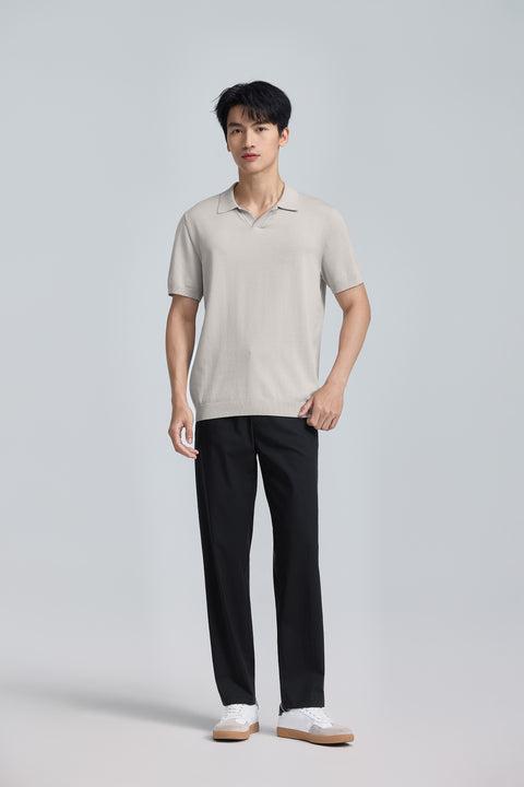 開襟針織 Polo | 銀灰色 PT1400