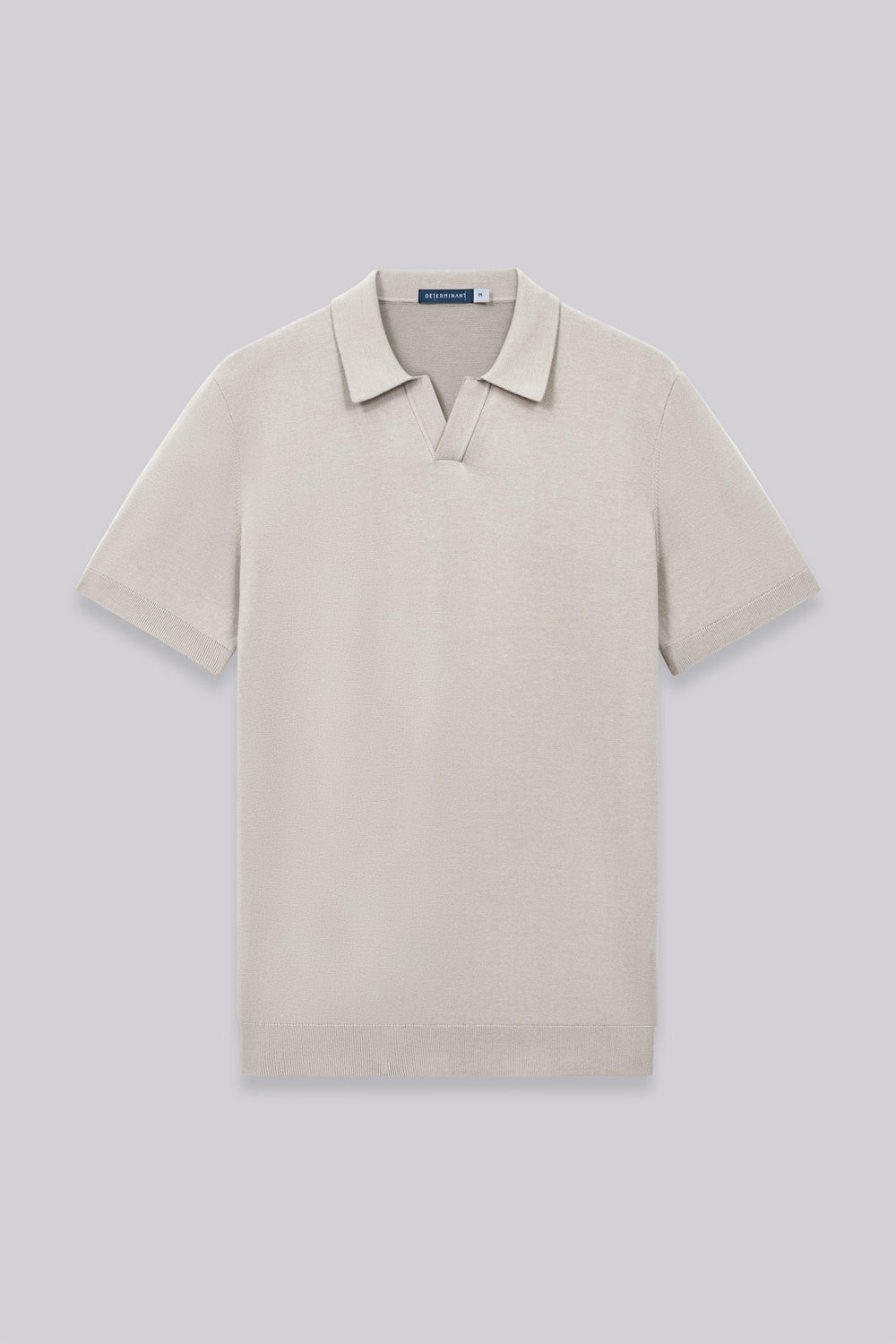 Flat-Knit Buttonless Sweater Polo | Silver Grey PT1400