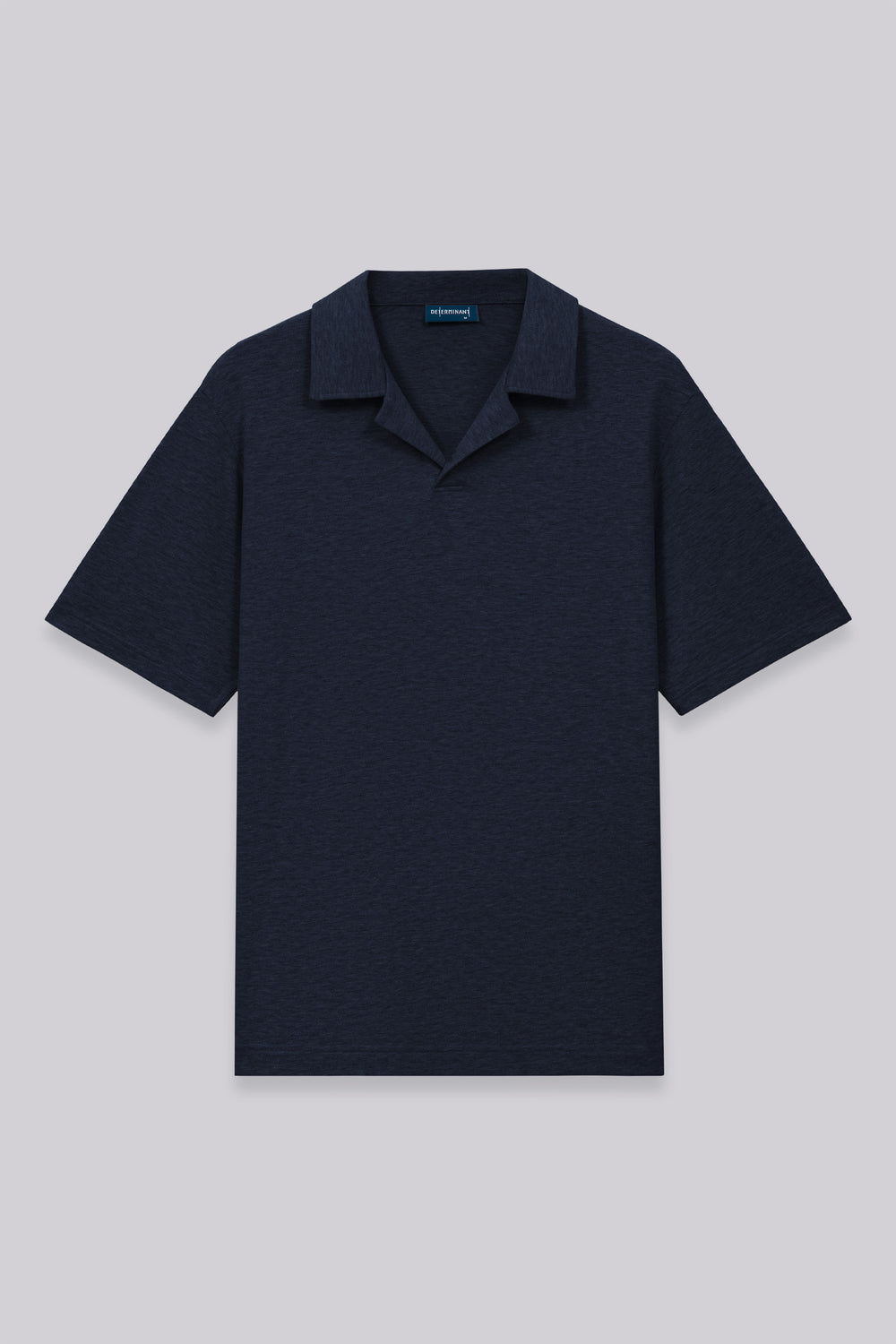 Cotton-Hemp Camp Collar Polo | Navy EB1244
