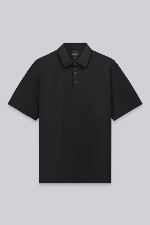 VISDRY™ Sharp Pique Polo | Black BKFD01