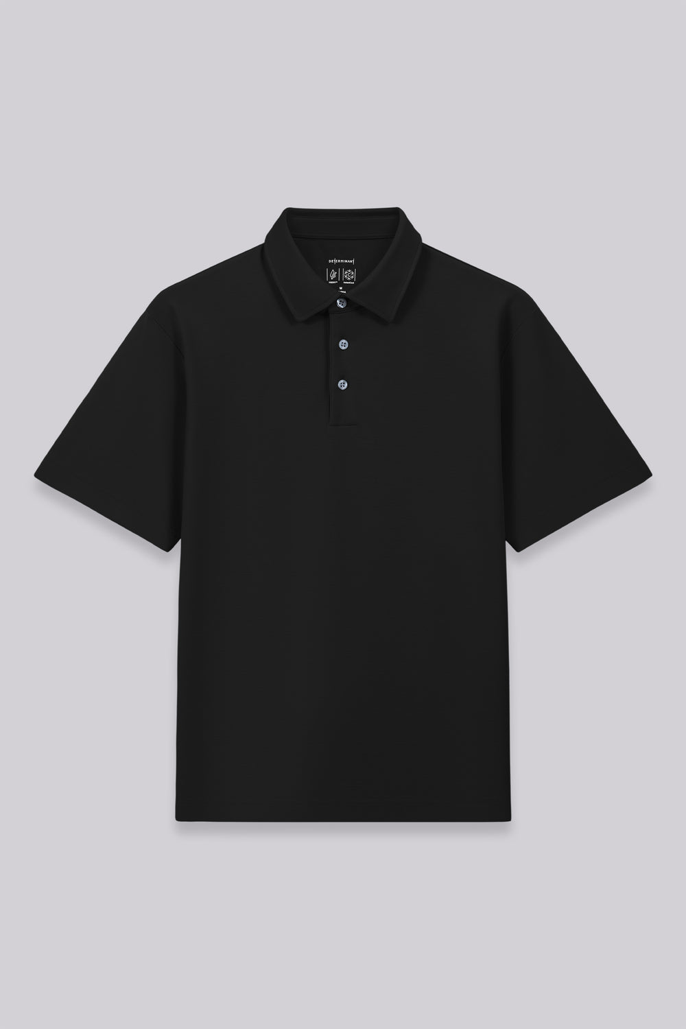 VISDRY™ Double-Face Knit Polo | Black BKFD01