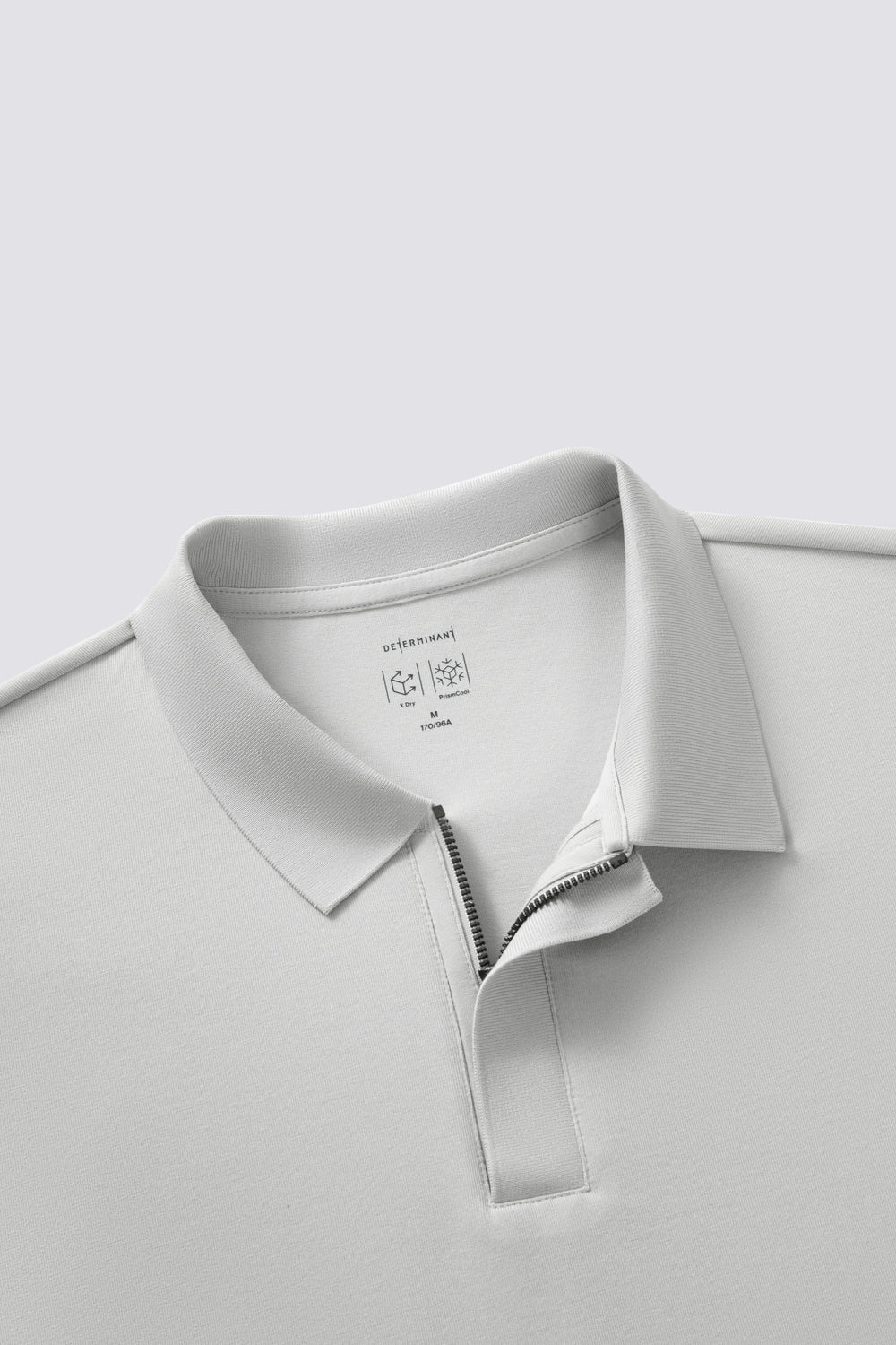 PrismCool 拉鍊領Polo  灰色 GYE128