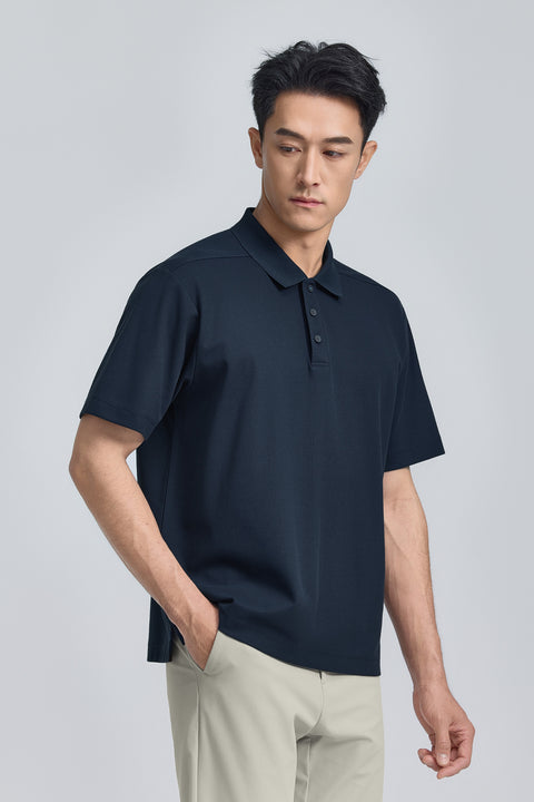 PrismCool 珠地 Polo | 深藍 14036N
