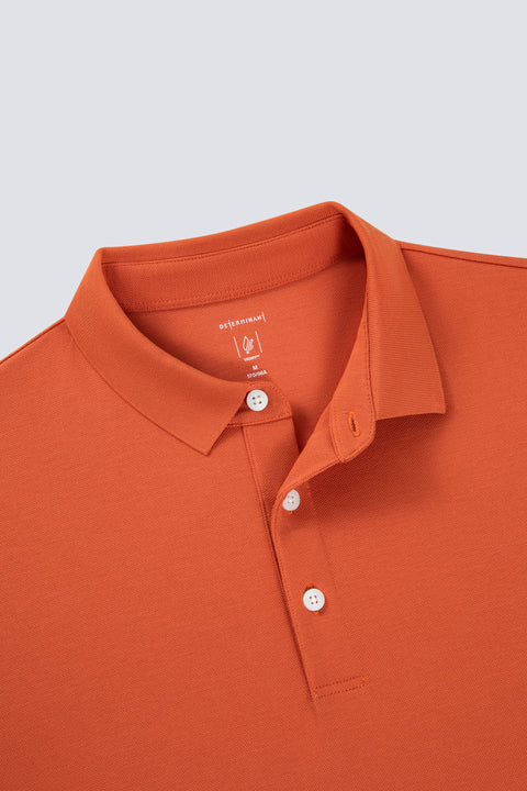 VISDRY™ 3-Button Pique Polo | Orange Rust PT1447