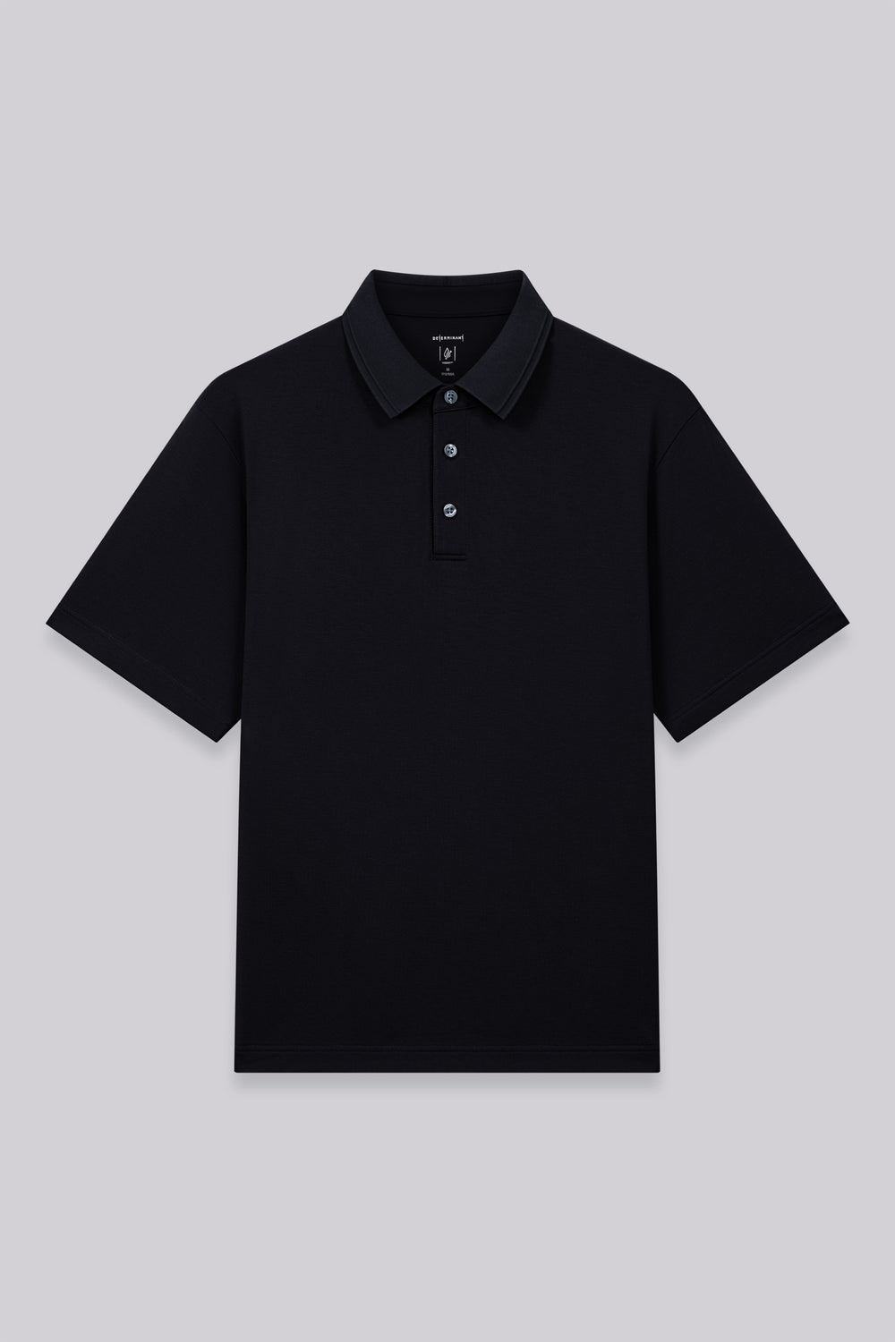 VISDRY™ 立體壓紋珠地 Polo | 黑色 BKFD01