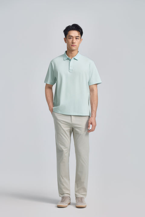 VISDRY™ 立體壓紋珠地 Polo | 海泡綠 PT4610