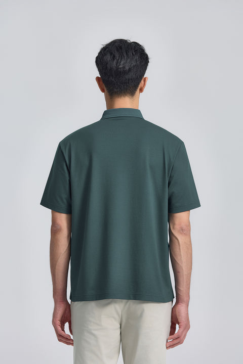 VISDRY™ 立體壓紋珠地 Polo | 青綠色 PT316C