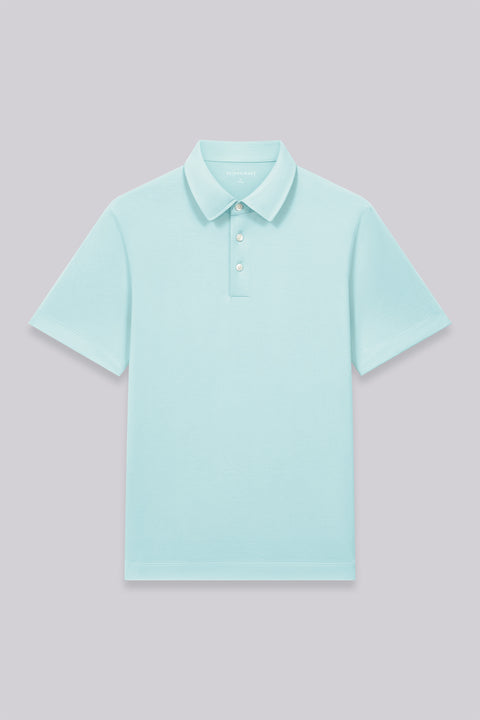棉絲提花 Polo | 冰水藍色 PT5410