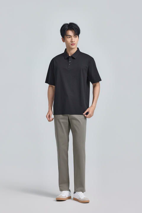 InstantCool Bonded Jersey Polo | Black BKFD01