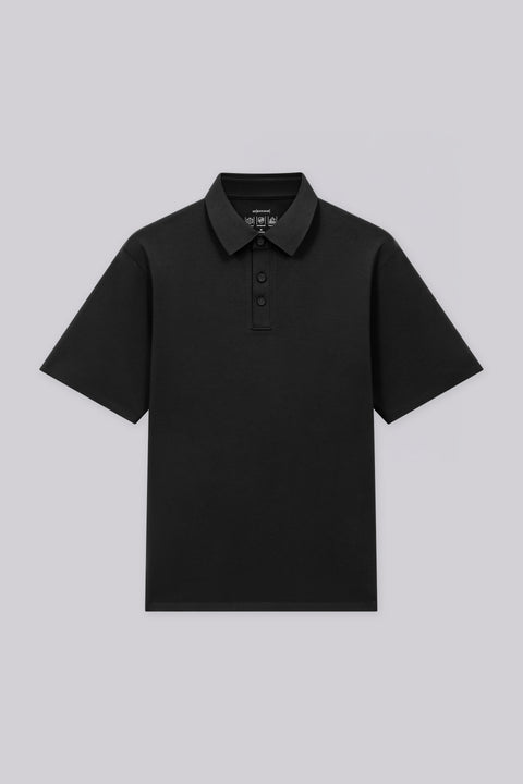 InstantCool Bonded Jersey Polo | Black BKFD01