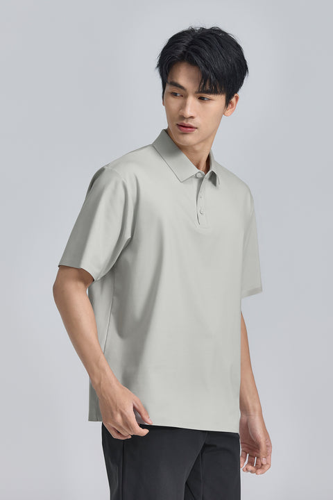 InstantCool Bonded Jersey Polo | Light Grey GYFL01