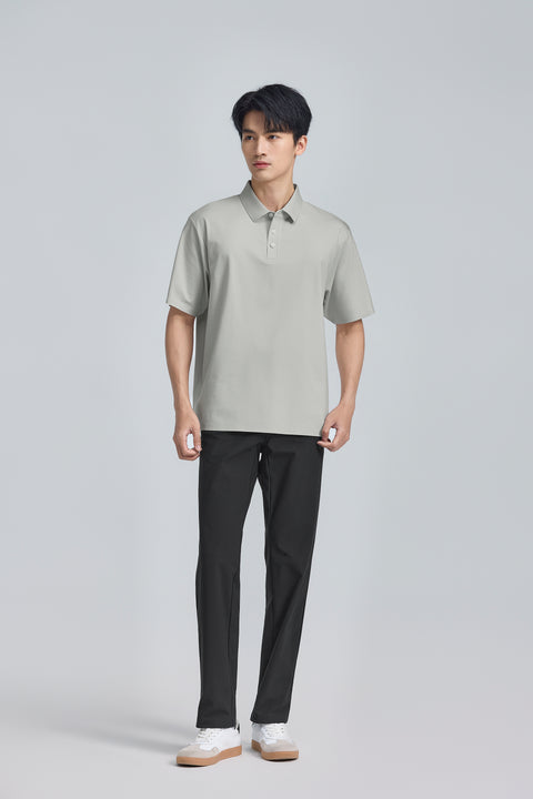 InstantCool Bonded Jersey Polo | Light Grey GYFL01