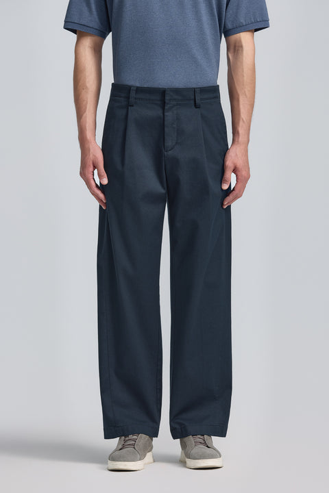 繭形闊褲 |深藍 18162P