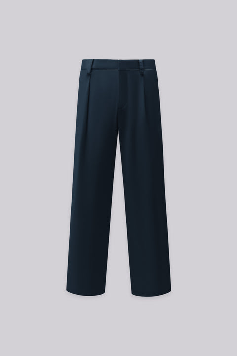 Cotton Barrel Leg Pants | Navy 18162P