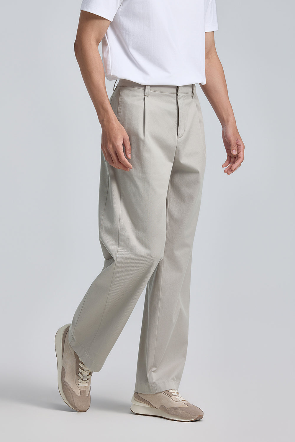 Cotton Barrel Leg Pants | Sand Khaki 24712P