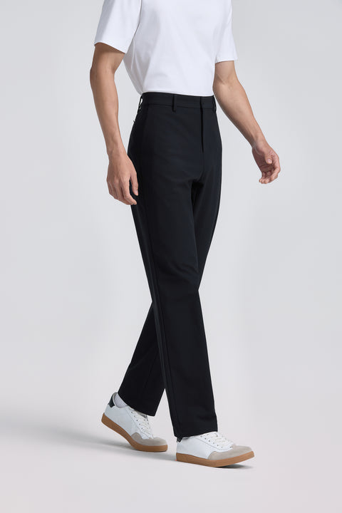 Multi-Stretch Warp Knit Smart Pants | Black BKFD01