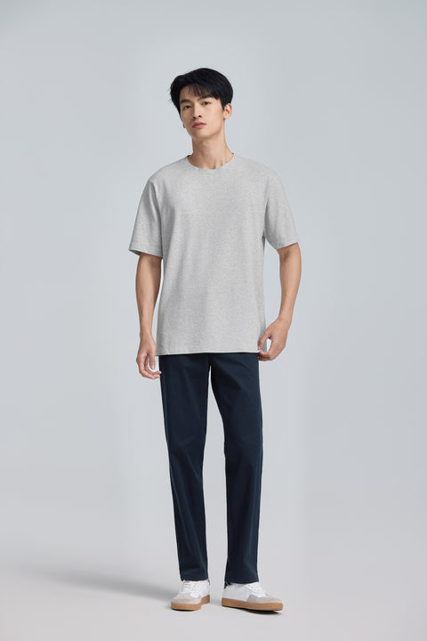 棉麻混紡圓領T恤 | 混色灰 EB5065