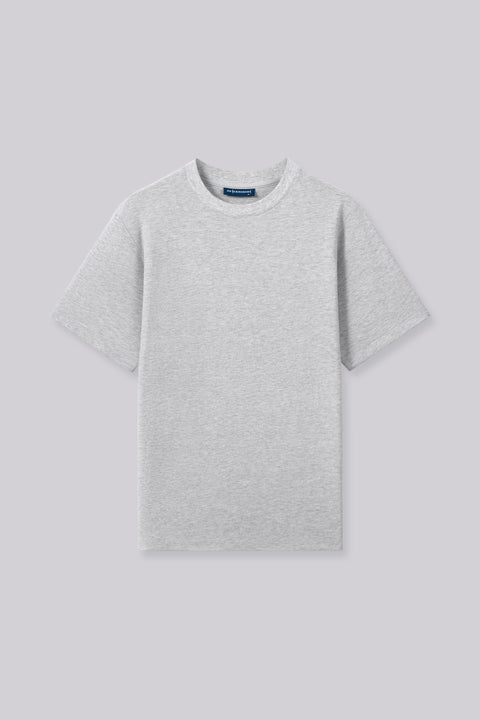 Cotton-Hemp Crew Neck T-Shirt | Heather Grey EB5065