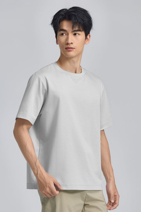 InstantCool Double-Face Knit Crew Neck T-shirt | Light Grey GYFL01