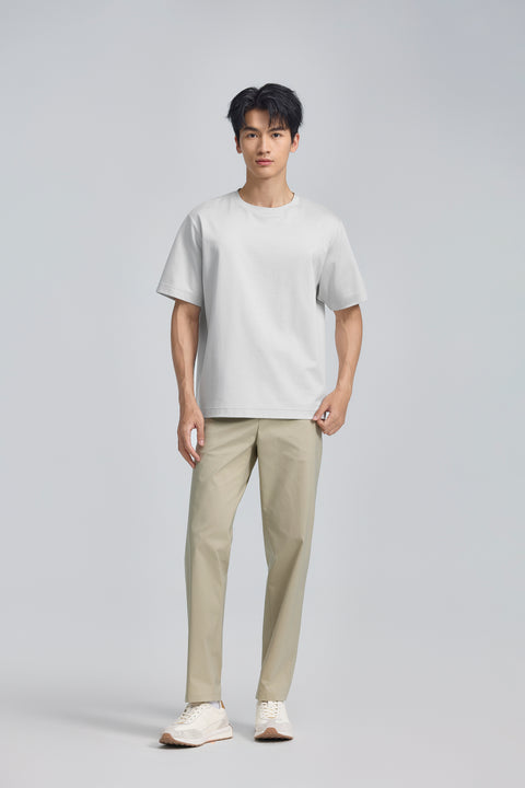 InstantCool Double-Face Knit Crew Neck T-shirt | Light Grey GYFL01