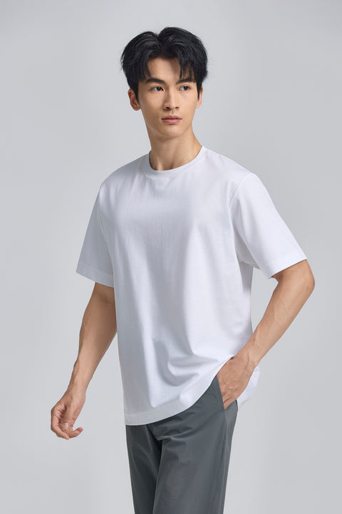 InstantCool Double-Face Knit Crew Neck T-shirt | White WH001Z