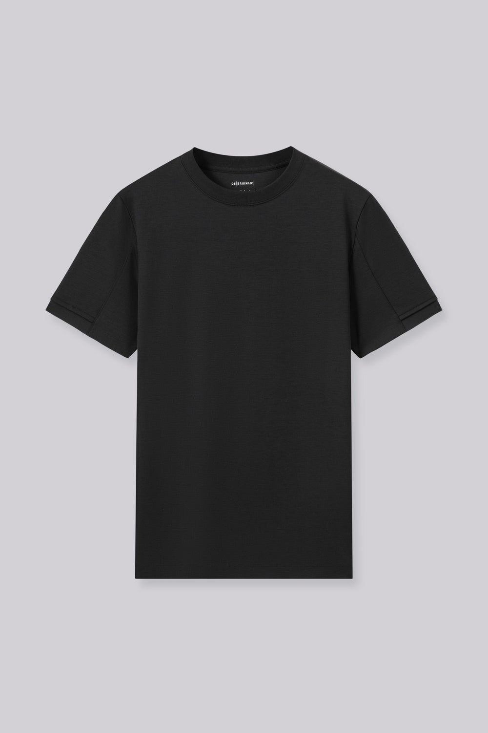 VISDRY™ Double-Knit Crew Neck T-shirt | Black BKFD01