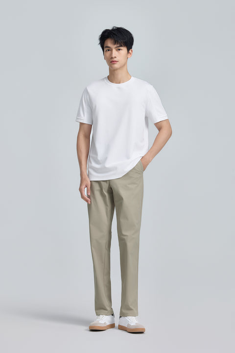 VISDRY™ Double-Knit Crew Neck T-shirt | White WH001Z