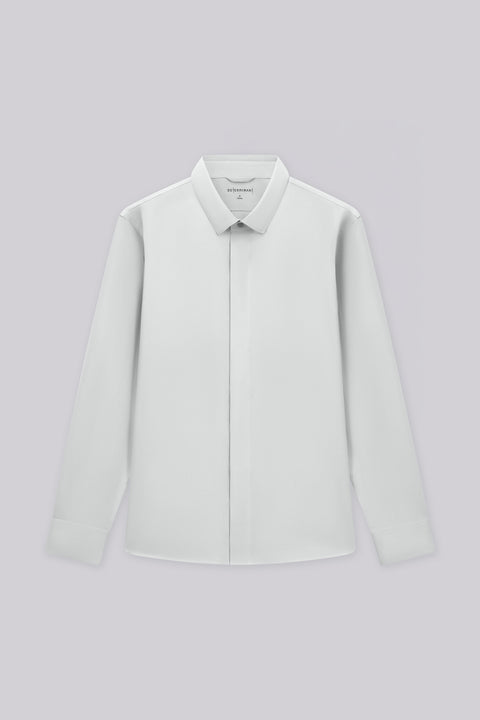 Wrinkle-Free Bonded Snap-Front Shirt | Grey 25418N