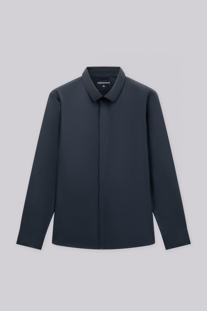 免燙暗扣襯衫 | 皇家深藍 25416N