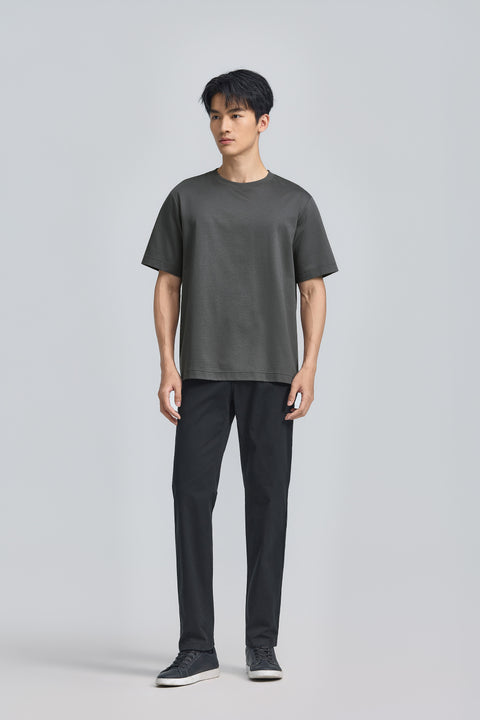 InstantCool Double-Face Knit Crew Neck T-shirt | Dark Grey GYE149