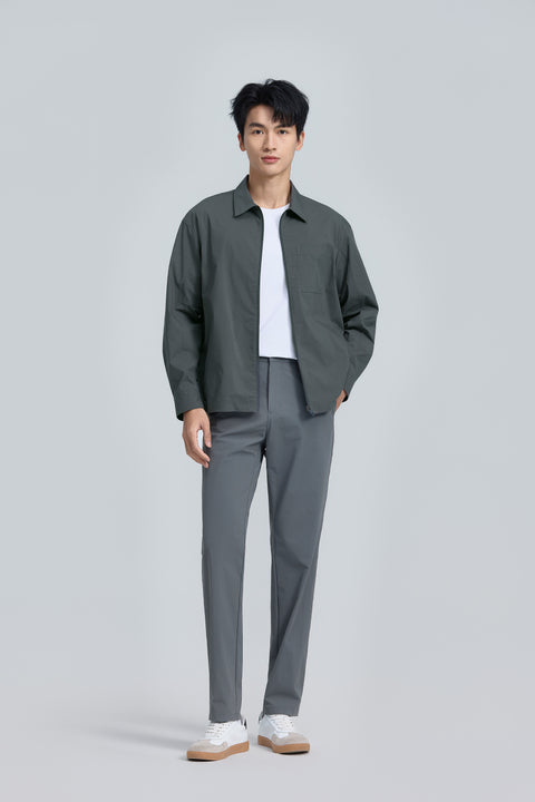 UV-Protection Lightweight Shirt Jacket | Dark Grey 25401N