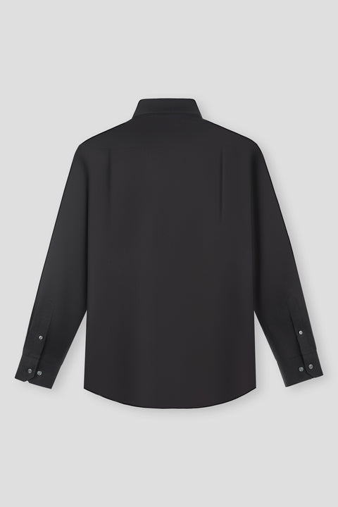 Wrinkle-Free Twill Dress Shirt | Black 48CDBK