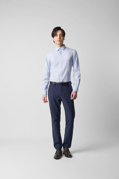 Wrinkle-Free Classic Herringbone Dress Shirt | Light Blue 29288N