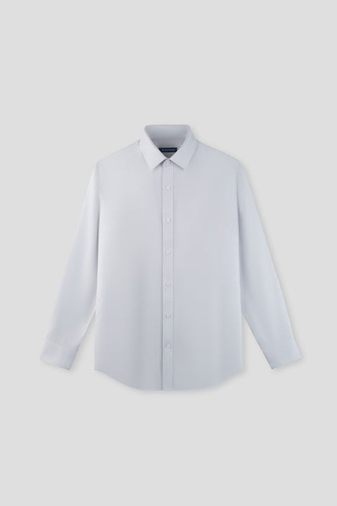 免燙經典人字斜紋商務襯衫 | 淺灰色 31880N