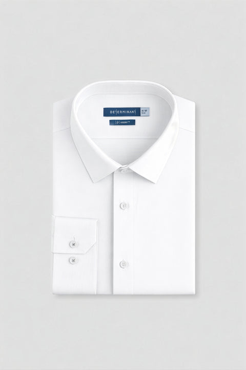 VISDRY™ 籃紋商務襯衫 | 白色 WH001Z