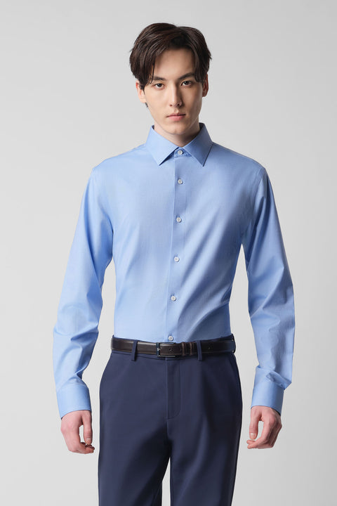 CottonSTRETCH Royal Oxford Dress Shirt | Blue 33244N