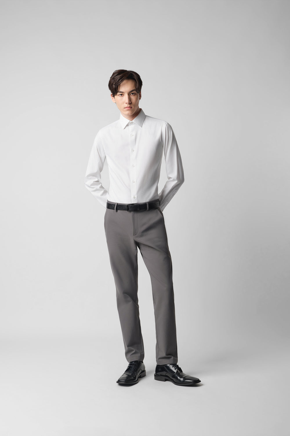 CottonSTRETCH Royal牛津紡 商務襯衫 | White WH001Z