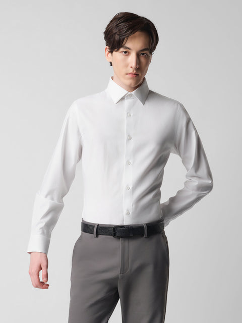 CottonSTRETCH Royal牛津紡 商務襯衫 | White WH001Z