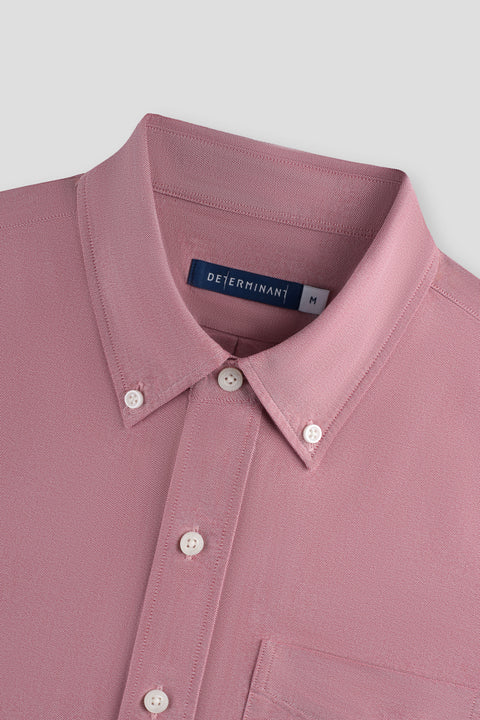 Soft Oxford Button-Down Casual Shirt | Burgundy 13028N