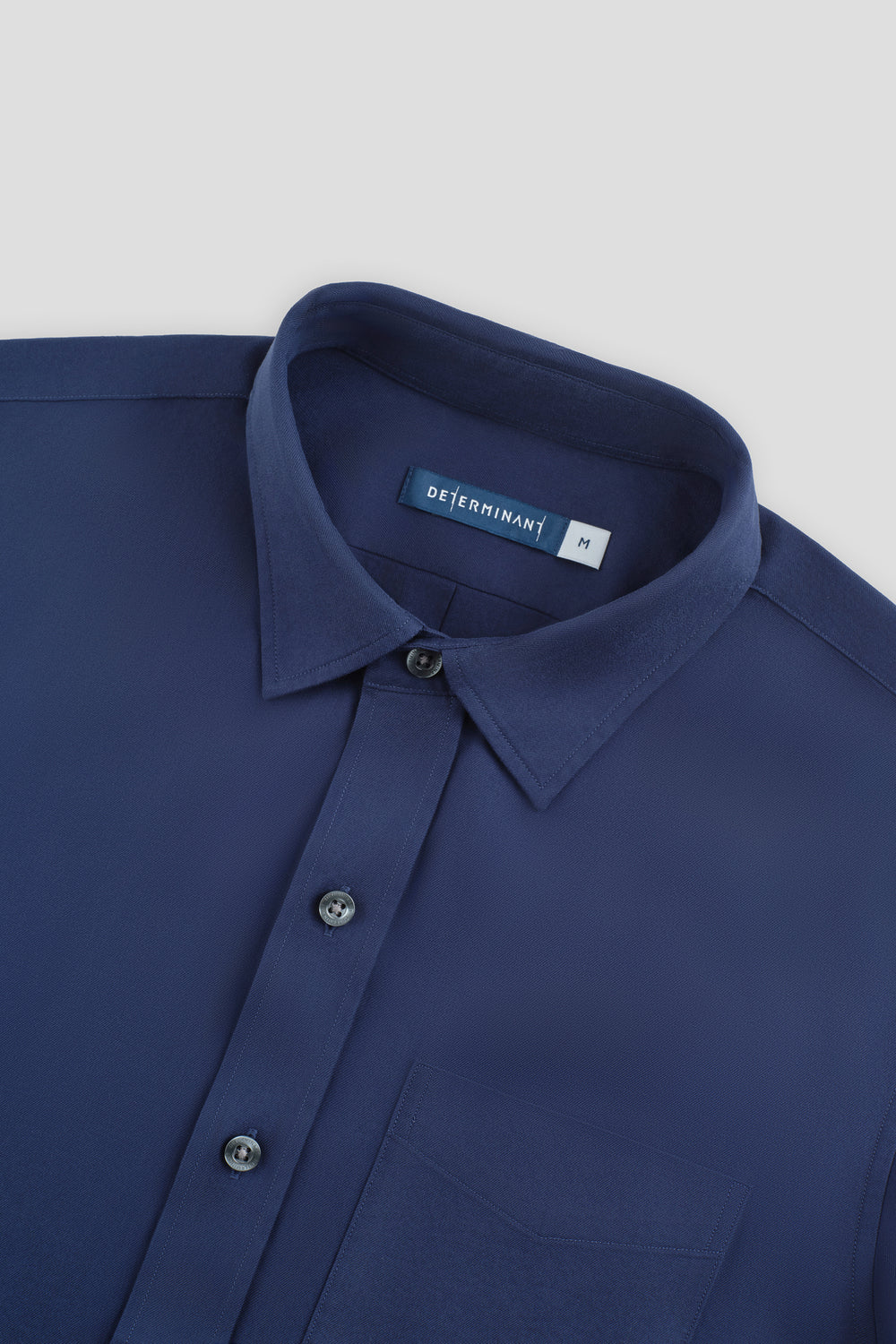 Soft Twill Point Collar Casual Shirt | Navy 6583NZ