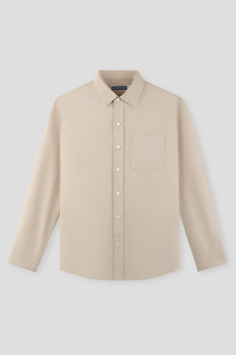Soft Twill Point Collar Casual Shirt | Khaki 8036NZ