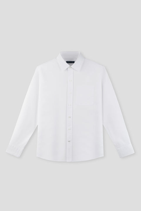 Soft Twill Point Collar Casual Shirt | White WH001Z