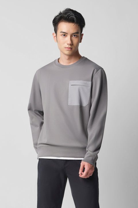 HeatGuard Twill 提花貼袋運動衫 | 灰色 GYE145
