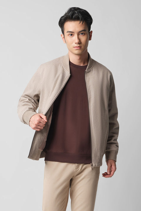 Cotton-Yak Insulated Bomber Jacket | Khaki 5405NZ